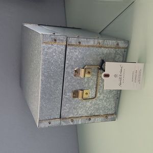 NWT Hearth & Hand With Magnolia Galvanized Metal Storage Bin / Box